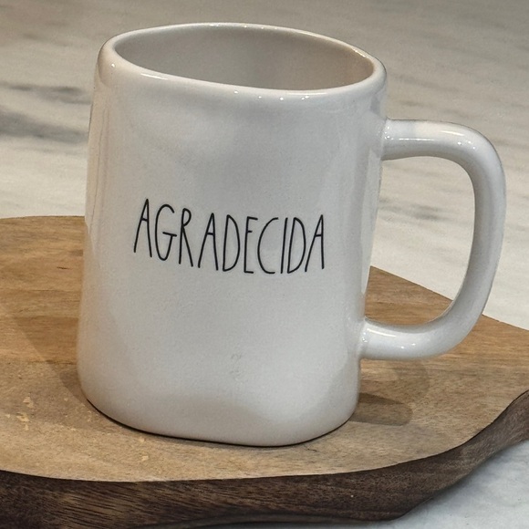 Rae Dunn Other - Rae Dunn AGRADECIDA “Grateful” Espanol Coffee Tea Mug White Ceramic